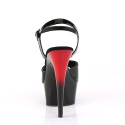 Pleaser DELIGHT-609BR Black Red Platform High Heels