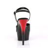 Pleaser DELIGHT-609BR Black Red Platform High Heels