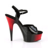 Pleaser DELIGHT-609BR Black Red Platform High Heels