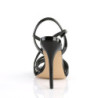 Pleaser AMUSE-13 Black High Heels Summer Sandals Women