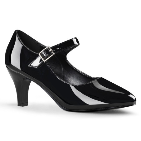 Pleaser Pink Label DIVINE-440 Black Patent Pumps Men