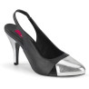 Pleaser Pink Label DREAM-405 Black Vegan Leather Silver