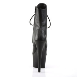 Pleaser ADORE-1020 Black Leather Ankle High Boots Women
