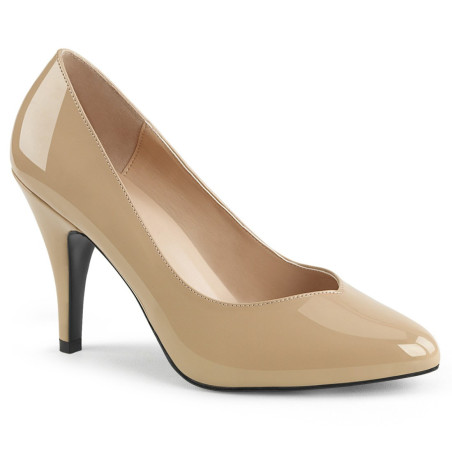 Pleaser Pink Label DREAM-420 Cream Patent Pumps Men