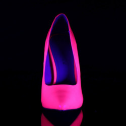 Pleaser AMUSE-20 Neon Purple Pointed Toe Stiletto Pumps