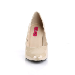 Pleaser Pink Label DREAM-420 Cream Patent Pumps Men