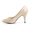 Pleaser Pink Label DREAM-420 Cream Patent Pumps Men