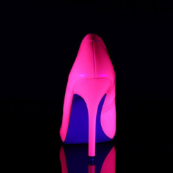 Pleaser AMUSE-20 Neon Purple Pointed Toe Stiletto Pumps