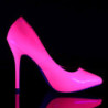 Pleaser AMUSE-20 Neon Purple Pointed Toe Stiletto Pumps