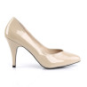 Pleaser Pink Label DREAM-420 Cream Patent Pumps Men