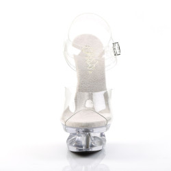 Pleaser ECLIPSE-608 Clear Stiletto Spike Heeled Sandals