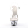 Pleaser ECLIPSE-608 Clear Stiletto Spike Heeled Sandals