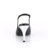 Pleaser Pink Label DREAM-405 Black Vegan Leather Silver