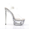 Pleaser ECLIPSE-608 Clear Stiletto Spike Heeled Sandals