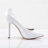 Pleaser AMUSE-20 White Pointed Toe Stiletto Pumps