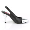 Pleaser Pink Label DREAM-405 Black Vegan Leather Silver