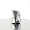 Fabulicious ELEGANT-401 Transparent Silver High Mules