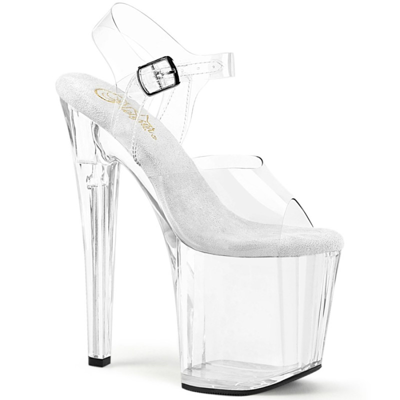 Pleaser ENCHANT-708 Clear Platform High Heeled Pole Shoes Pleaser ENCHANT-708 Clear Platform High Heeled Pole Shoes