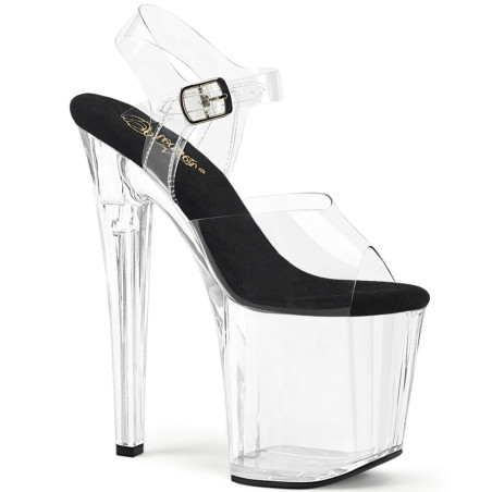 Pleaser ENCHANT-708 Black Insole High Heeled Pole Shoes