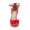 Pleaser AMUSE-25 Red Patent D'Orsay Stiletto Pumps
