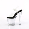 Pleaser ENCHANT-708 Black Insole High Heeled Pole Shoes