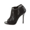 Fabulicious AMUSE-56 Lace Mesh Open Toe Bootie Sandals