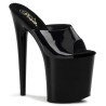 Pleaser FLAMINGO-801 Black Patent High Heeled Mules