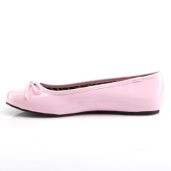 Pleaser Pink Label ANNA-01 Rose Patent Ballerinas Men