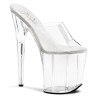 Pleaser FLAMINGO-801 Transparent High Heeled Mules
