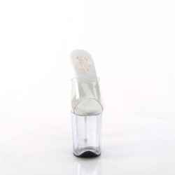 Pleaser FLAMINGO-801 Transparent High Heeled Mules