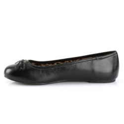 Pleaser Pink Label ANNA-01 Black Vegan Ballerinas Men