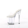 Pleaser FLAMINGO-801 Transparent High Heeled Mules