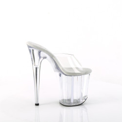 Pleaser FLAMINGO-801 Transparent High Heeled Mules
