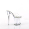 Pleaser FLAMINGO-801 Transparent High Heeled Mules