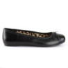Pleaser Pink Label ANNA-01 Black Vegan Ballerinas Men