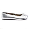 Pleaser Pink Label ANNA-01 Silver Metallic Ballerinas Men