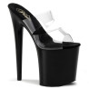 Pleaser FLAMINGO-802 Transparent Black Mules Women