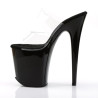 Pleaser FLAMINGO-802 Transparent Black Mules Women