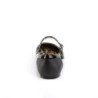 Pleaser Pink Label ANNA-02 Black Patent Ballerinas Men