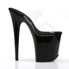 Pleaser FLAMINGO-802 Transparent Black Mules Women