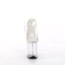 Pleaser FLAMINGO-802 Transparent High Heeled Mules