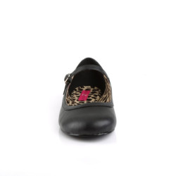 Pleaser Pink Label ANNA-02 Black Vegan Ballerinas Men