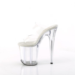 Pleaser FLAMINGO-802 Transparent High Heeled Mules