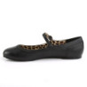 Pleaser Pink Label ANNA-02 Black Vegan Ballerinas Men