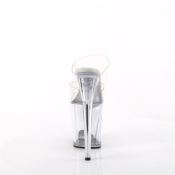 Pleaser FLAMINGO-802 Transparent High Heeled Mules