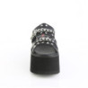 Demonia ASHES-08 Black Vegan Platform Women Mules