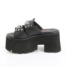Demonia ASHES-08 Black Vegan Platform Women Mules
