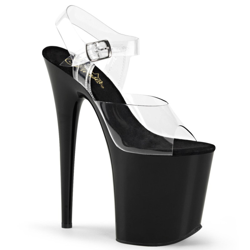 Pleaser FLAMINGO-808 Black Platform Pole Dance Shoes