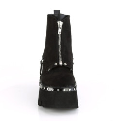 Demonia ASHES-100 Black Vegan Suede Sale Women
