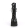 Demonia ASHES-105 Black Vegan Platform Women Boots